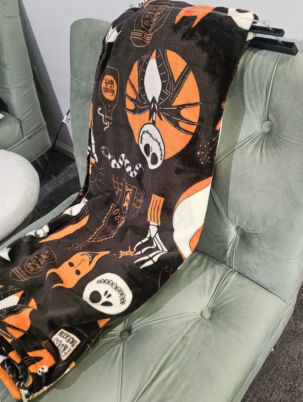 Disney Nightmare Before Christmas Jack Skellington Plush Throw Blanket NWT 50x70 - Picture 3 of 6